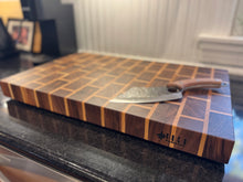 Load image into Gallery viewer, Large Brick Pattern End Grain Cutting Board
