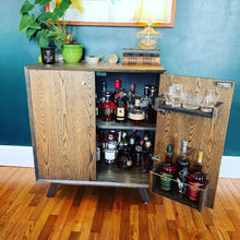 Load image into Gallery viewer, Mid Century Whiskey Cabinet
